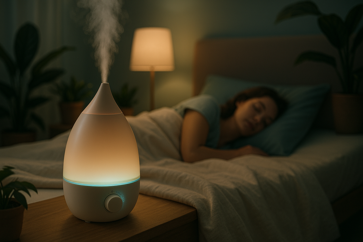 Ultrasonic Air Humidifier & Aroma Diffuser with LED Mood Lighting