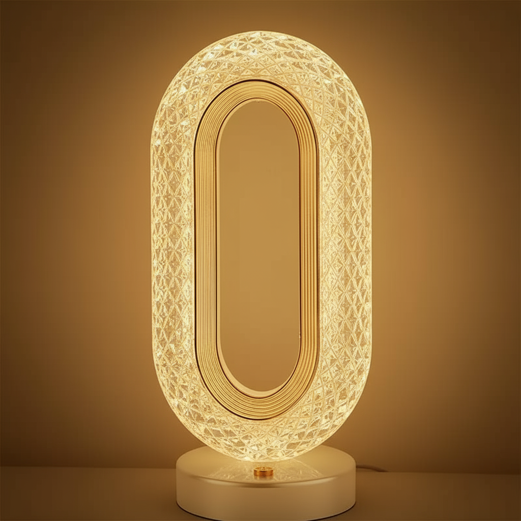 Infinity Glow Decorative Lamp - Modern Oval LED Table Lamp