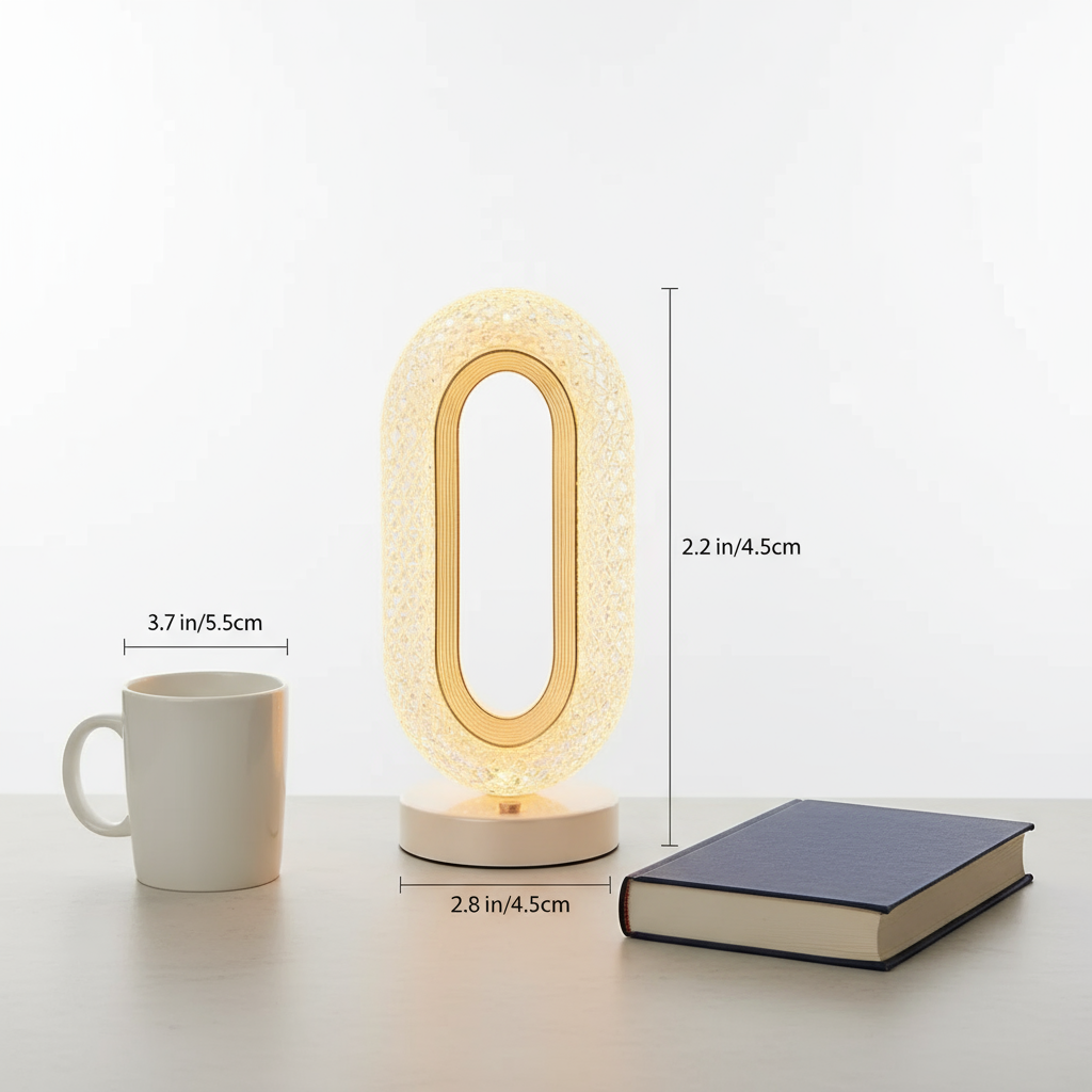 Infinity Glow Decorative Lamp - Modern Oval LED Table Lamp