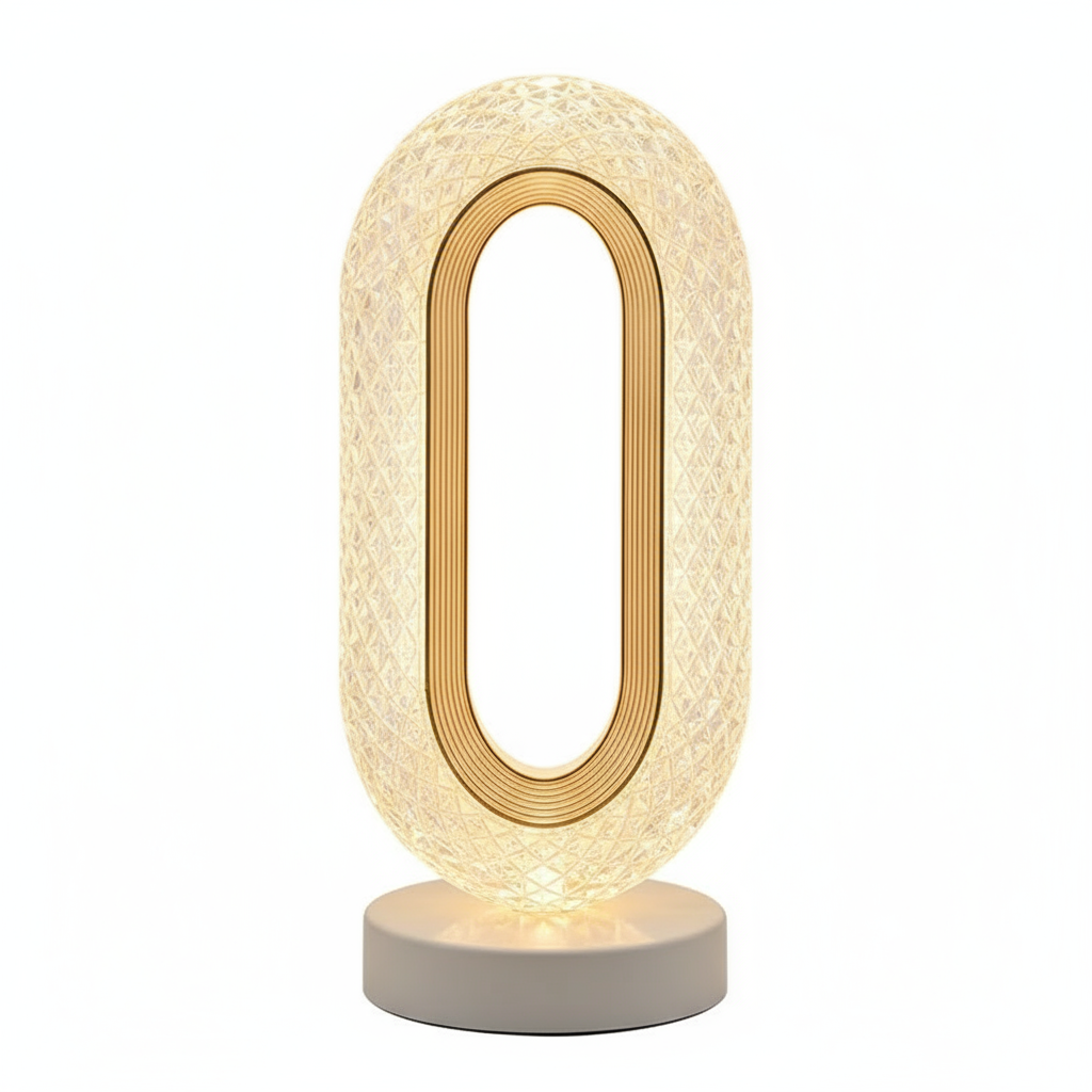 Infinity Glow Decorative Lamp - Modern Oval LED Table Lamp